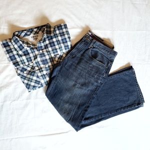 Relaxed bootcut 33x32 dark wash jeans